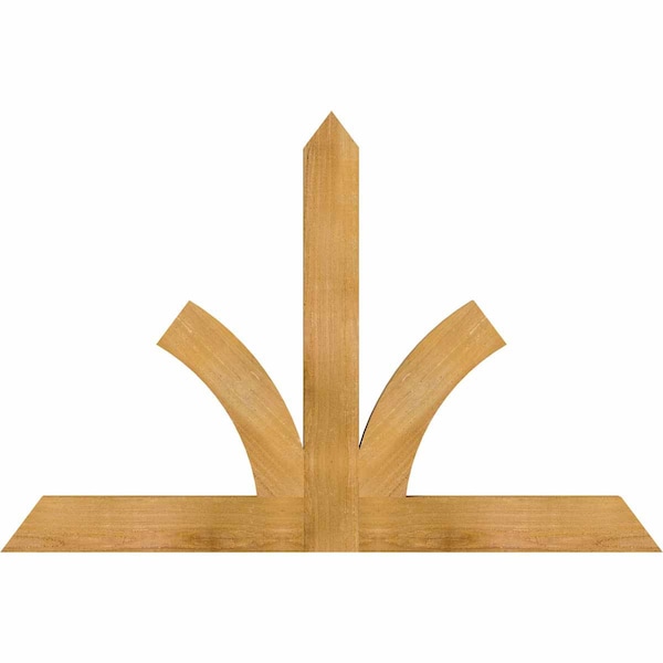 Ekena Millwork Richland Rough Sawn Timber Gable Bracket, Western Red Cedar, 48"W x 32"H x 2"D x 4"F, 16/12 Pitch GBW048X32X0204RIC00RWR - main